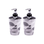 Grey Leaf Soap Dispenser - 2 Pack