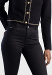 Sissy Boy Robyn Sateen Mid Waist Skinny Pants - Black - Size 16