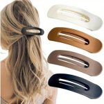 4PCS SET Solid Color Hair Clips Hair Side Clips Bangs Clips Elegant Hairdressing Accessories For Women And Daily Uses