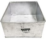 Galvanized Baking Pan 6& Square