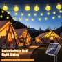 1PC. 11.98METER/7.01METER/5.0METER Solar Light String Crystal Ball 100/50/20 LED Globe Bubble Ball Outdoor Courtyard Lights 8 Modes Of Solar Fairy Lights For Tent Rv