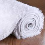 Smte Light Fluffy Shaggy Rug carpet 150X200CM White With Keychain