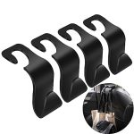 Vtechology Car Seat Headrest Hook 4 Pack Vehicle Backpack Hooks Hanger Vehicles Holder Organizer For Purses Bags Cloths Car Wate