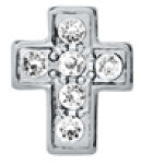 FLC13 - Silver Cross Floating Locket Charm