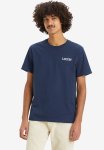 Levi's Graphic Crew Neck Tee Rope Batwing Dress - Blue