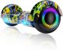 Kite 6.5 Self Balancing Hoverboard Scooter With LED Lights & Bluetooth Speaker Dual Motor Electric Balance Board For Kids & Adults Multi-color Variants Blue & Yellow