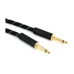 Fender Deluxe Series Straight To Straight Instrument Cable – 18.6 Foot Black Tweed