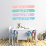 Medium Affirmation Wall Sticker - Pastel Tones