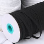 Elastic Sewing Bands 5 Yards roll 3MM-12MM Width High Elasticity Spandex Trim For Fabric Edging And Sewing Black And White Elast