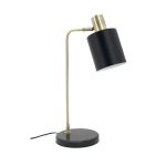 Eli Table Lamp Gold And Black White - White & Gold