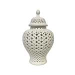 Ginger Jar White Lattice 16X28CM