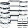 24 Piece Food Storage Containers With Lids Reusable Kitchen Storage Box Set
