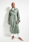 Edit Linen Blend Trench Coat - Lt Sage