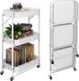 Zs - 3 Tier Multi-purpose Foldable Trolley - White
