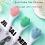 1PC Silicone Face Scrubber Exfoliating Brush Manual Handheld Facial Cleansing Brush Adorable Cat Paw Design Face Brush For Skin Care