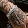 1pc Hip Hop Iced Out Bracelet Cuban Chain Zircon Bracelet For Men Father's Day Gift