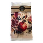 Single Printed Dishcloth - Pomegranate