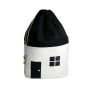 High Capacity Baby Kids Toy Storage Organizer Bag - White & Black