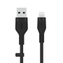 Belkin Boostcharge Flex Usb-a Silcone Cable With Lightning Connector Black