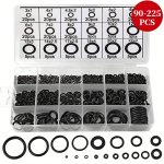 90-225PCS 18 Sizes Rubber O-ring Assortment Kit: Professional-grade Sealing Gaskets For Car Repairs Plumbing Air & Gas Connectio