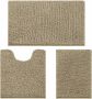 Unbranded Sulfar U-Shaped Toilet Bathroom Rugs Set, 3 Piece