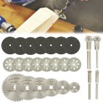 32-PIECE Diy MINI Saw Blade Set - Versatile Hss & Diamond Cutting Discs For Wood Metal Resin - Fits Rotary Tools Includes 1/4" &