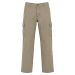 Half Elasticated Waistband Cargo Pants Khaki