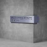 House Number & Mailbox D04 - 300H X 300D X 1000W Matt White Cool White