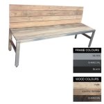 Slimline Bench Steel And Wood Adj. Feet 45X180X49CM Colour Options SLB4641PC