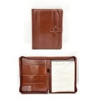 A4 Folder Leather+zip OFS241 Tan