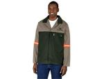 Site Premium Two-tone Polycotton Jacket - Reflective Arms - Orange Tape - 5XL Khaki