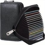 1PC Men's Rfid Blocking 20 Card Slots Credit Card Holder Pu Leather Small Card Case
