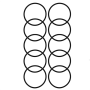 10 Piece Replacement Rubber Leak-proof Rubber Lid Seals