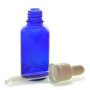 30ML Blue Glass Aromatherapy Bottle With Pipette - White 18/78