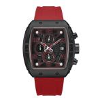 Watch With Red Silicone Strap