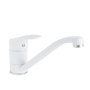 Delinia Kitchen Sink Mixer Tap Hugo Single Lever White H14.8CM Spout Reach 26CM