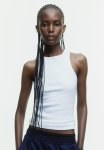 Ribbed Vest Top - White