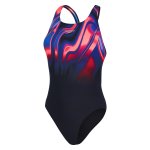 Speedo Women's Placement Digital Powerback 1 Piece Swimsuit