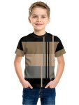 Geometric Pattern T-Shirt Creative Tees For Boys Casual Comfortable Lightweight Short Sleeve T-Shirt For Summer