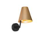 Airone Wall Light Black And Gold Or Black And Opal - Black & Opal