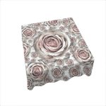 Stone Rose White Square Tablecloth