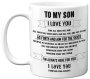 To My Son I Love You Men Boy Analog Quartz Wrist Watch Leather