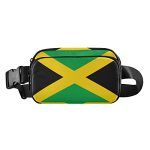 Jhkku Hiking Fanny Pack Jamaica National Flag Waist Pack Fashion Casual Hip Bum Bag With Adjustable Strap For Women & Men Hands