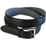 Via La Moda Premium 40MM Ostrich Leather Belt - Black 105CM