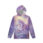 Wellflyhom Rainbow Horse Hoodies Graphic Sweatshirt For Girls Size 14-16 Rose Kids Long Sleeve Hoodie Novelty Pullover Hooded Sw