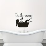 Sustainable Pvc Bathroom Wall Sticker - Removable Waterproof Decor For Bathtub & Living Spaces