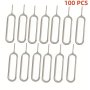 100PCS/LOT Sim Card Tray Pin Ejecting Removal Needle Opener Ejector For Universal Mobile Phone For Iphone 12 For Samsung For Huawei