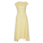 Yellow Cap Sleeved Maxi Dress