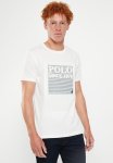 Polo Men Embossed Block Tee - White