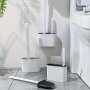 Space-Saving Wall-Mounted Silicone Toilet Brush With Non-Slip Handle - Reusable Hygienic Bathroom Cleaning Tool Halloween Gift Christmas Gift